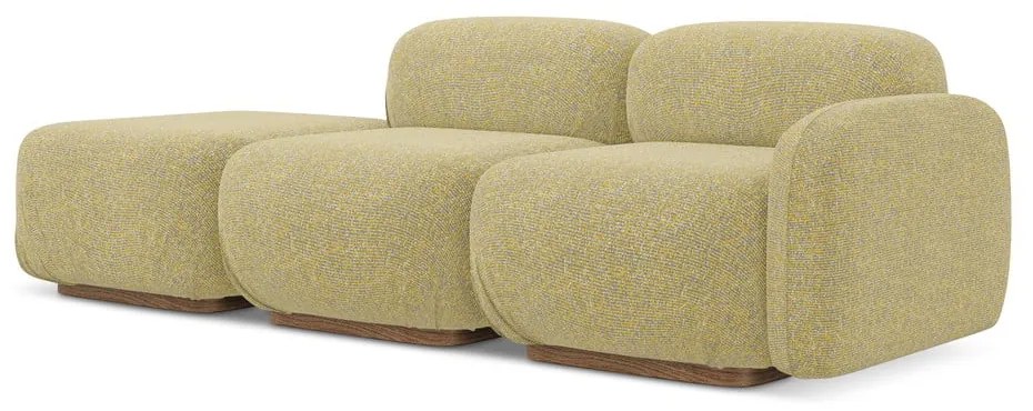 Șezlong modular galben (cu colț pe partea dreaptă) Ailani – Makamii