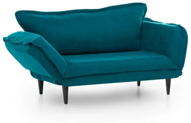 Canapea cu 2 Locuri Vino Daybed, Verde Petrol, Extensibila