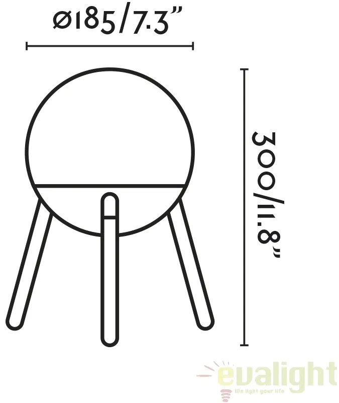 Lampa de masa / Veioza design modern minimalist natur / alb / opal Mine White 28378