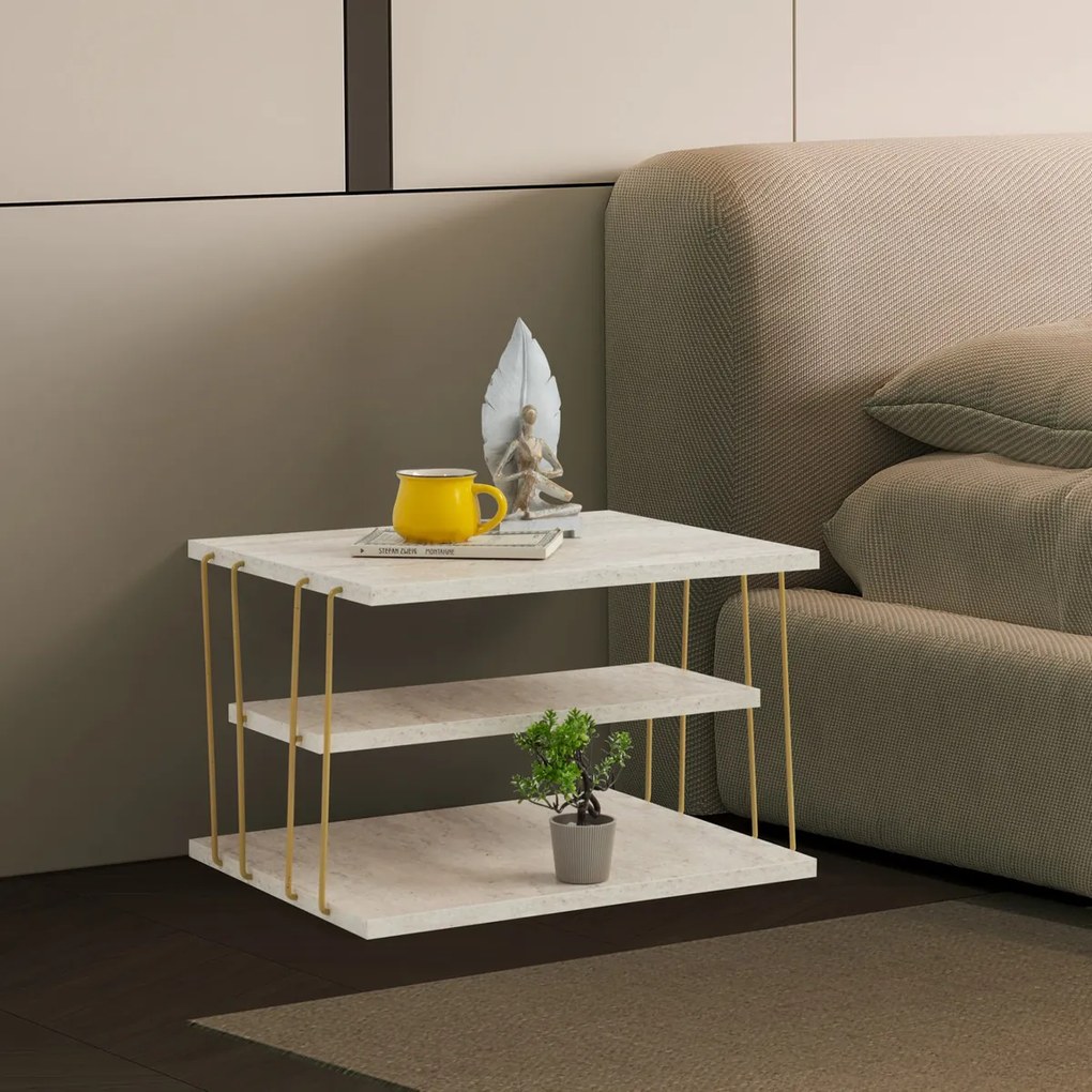 Masă de cafea Lifon Gold Travertine