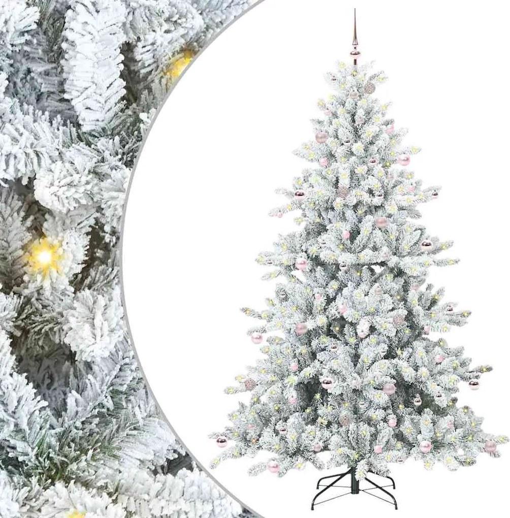 vidaXL Brad de Crăciun artificial cu ramuri articulare Alb 240 cm