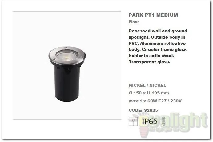 Spot exterior incastrabil IP65 PARK PT1 MEDIUM 032825