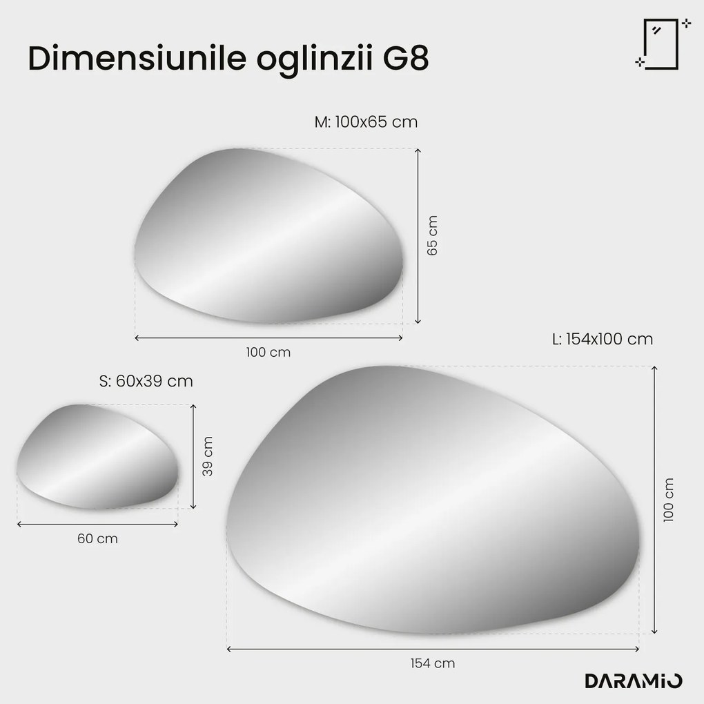 Oglindă atipică cu iluminare LED G8