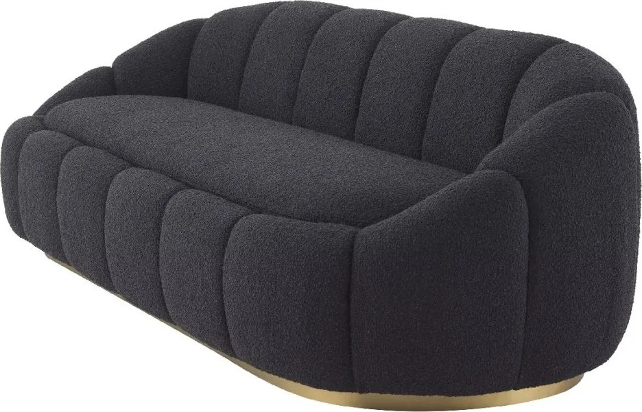 Canapea fixa design elegant LUX Inger, Boucle black