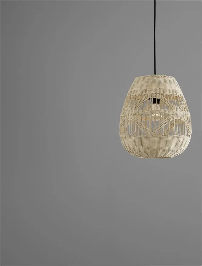 Lustra / Pendul modern design natural ratan MARLO D-30cm