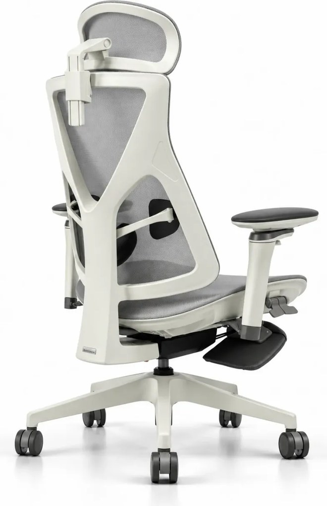 Scaun ergonomic ANEW ARYSE D3, Suport Lombar Trio Dinamic , Cotiere 5D Dual-Axis, Tetieră Reglabilă, Mecanism Sensibil la Greutate cu Seat-Slider, Suport Picioare, Mesh, Gri