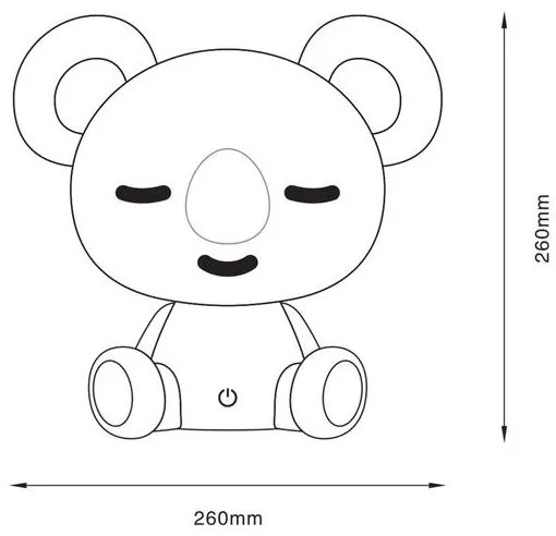 Lampă LED tactilă de masă pentru copii Zuma Line KDR-611-PK KOALA LED/3W/230V
