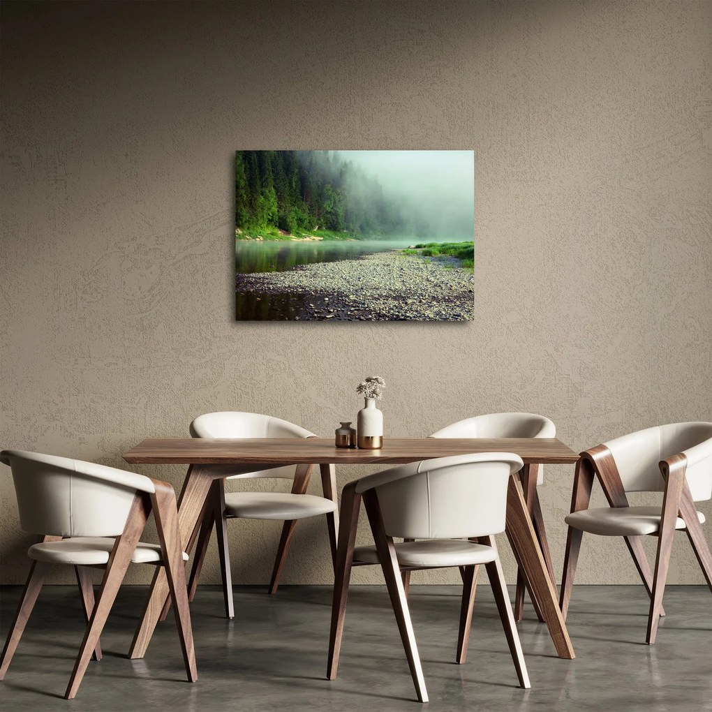 Tablou - Râu lângă pădure (70x50 cm)