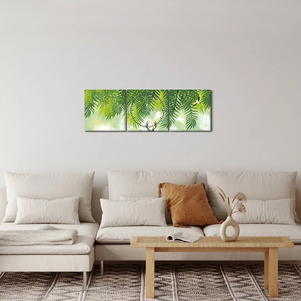 Tablou - Ceb în pădure (cu ceas) (90x30 cm)