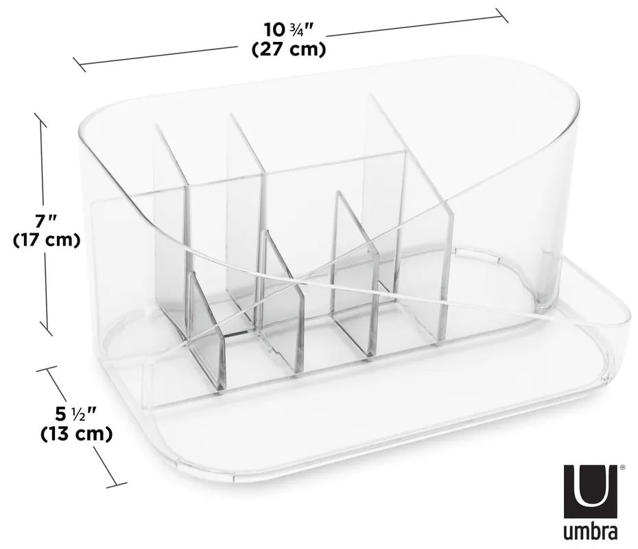 Organizator de baie transparent Glam – Umbra