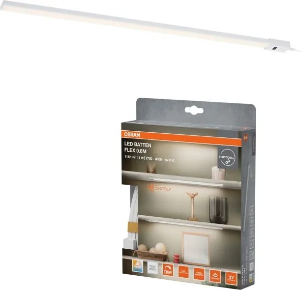Osram - Lampă LED reglabilă pentru podea cu senzor BATTEN LED/11W/230V 2700/4000/6500K 81,7 cm