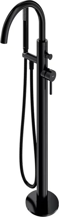 Baterie cada-dus freestanding Omnires Y monocomanda finisaj negru semimat