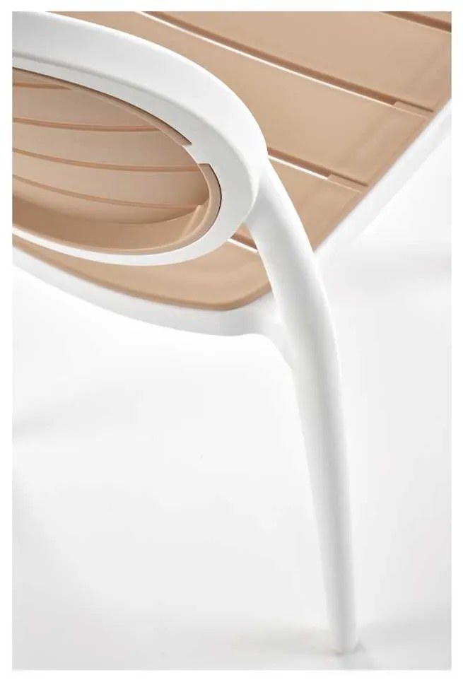 Scaun de bucătărie Josie, maro / alb