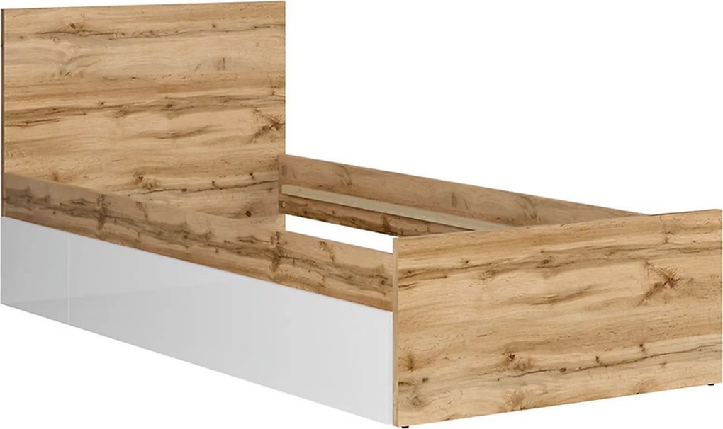 Cadru pat NUIS 90x200, stejar wotan, PAL laminat