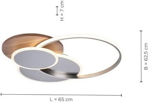Plafonieră LED dimabilă PALMA LED/50W/230V Paul Neuhaus 8328-79 + telecomandă