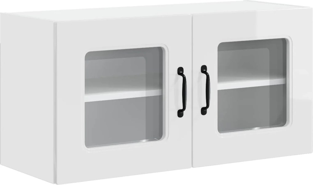 vidaXL Dulap de bucătărie Kalmar Alb lucios 80 x 31 x 40 cm