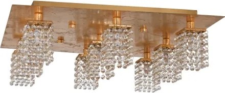 Eglo 97722 - Lustră aplicată LED de cristal PYTON GOLD 9xG9/3W/230V