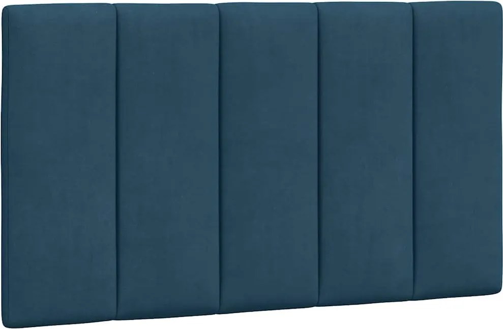 vidaXL Pernă tăblie de pat, Hanko, albastru, 80 cm, catifea