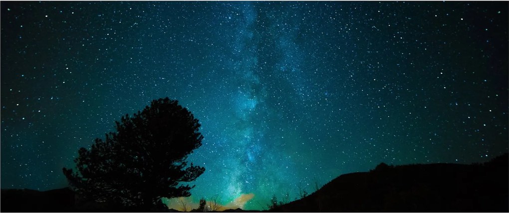Tablou cu cerul nocturn și stele (120x50 cm)