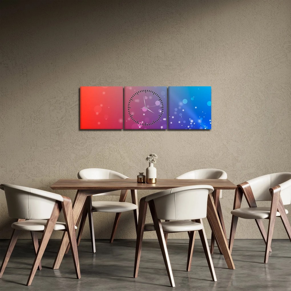Tabloul abstract modern (cu ceas) (90x30 cm)