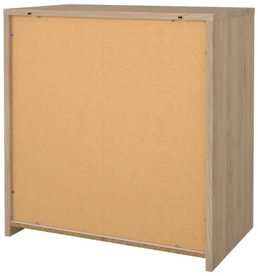 Comodă albă-în culoare naturală cu aspect de lemn de stejar 80x84x48 cm Next – Tvilum