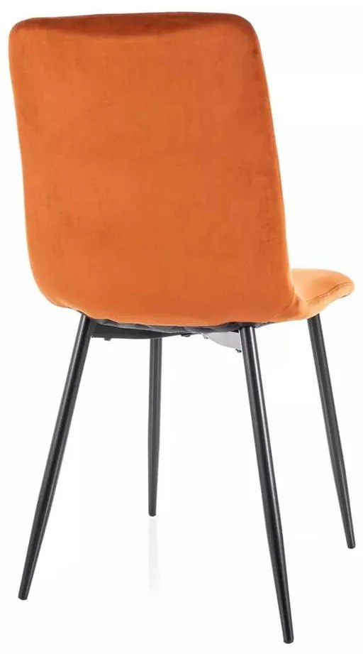 Scaun de bucătărie Freville Velvet, portocaliu
