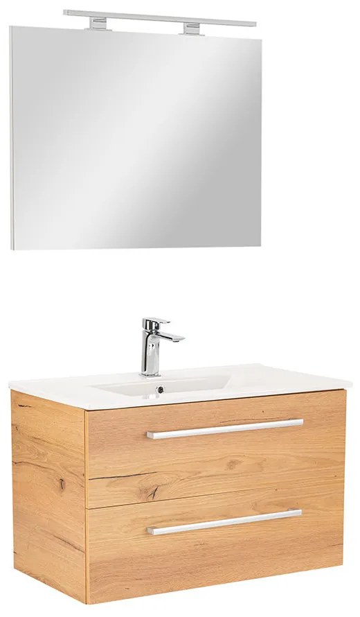 Mobilier complet de baie Vario Clam 80 stejar-stejar