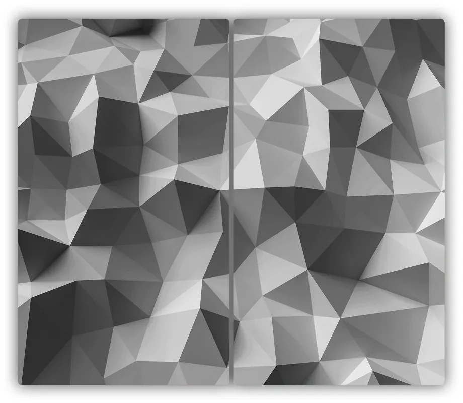 Tocator din sticla triunghiuri abstractizare