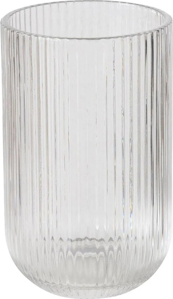 Pahar pentru  apa Rigano,  sticla canelata,  320 ml,  transparent