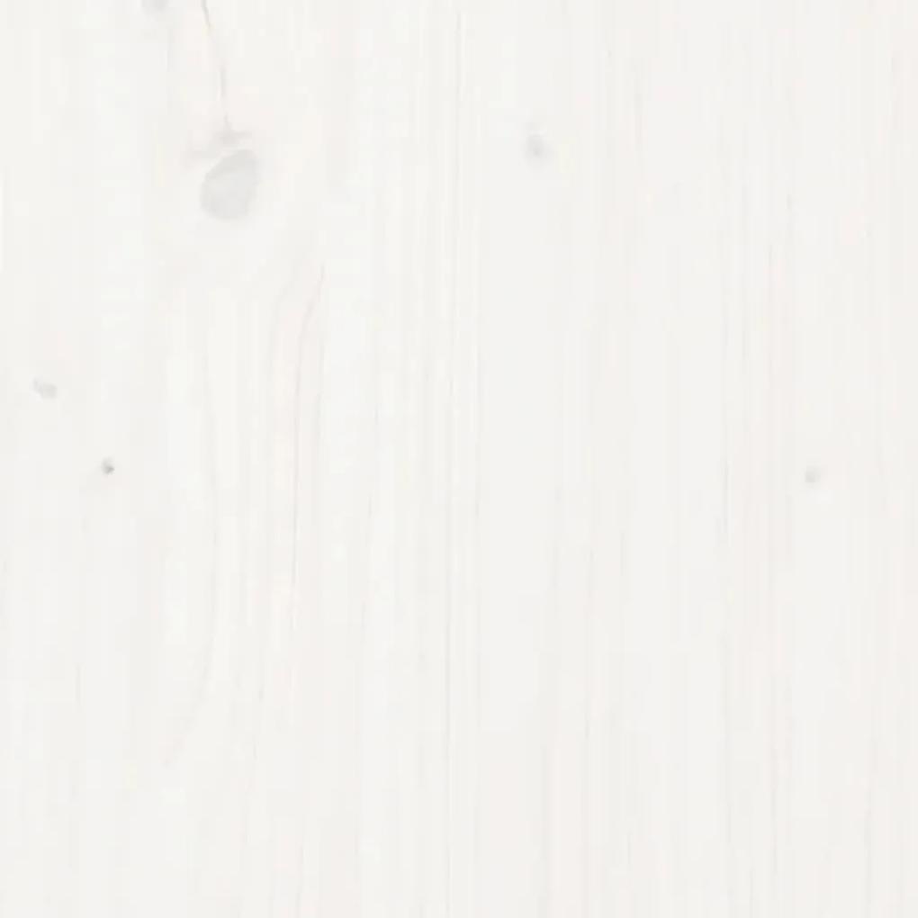 Jardiniera, alb, 245,5x44x75 cm, lemn masiv de pin