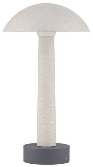 Stalp LED din ciment alb pentru exterior IP65 Tura H-35cm