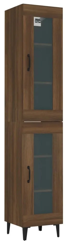 3115419 vidaXL Dulap înalt, stejar maro, 34,5x34x180 cm, lemn prelucrat