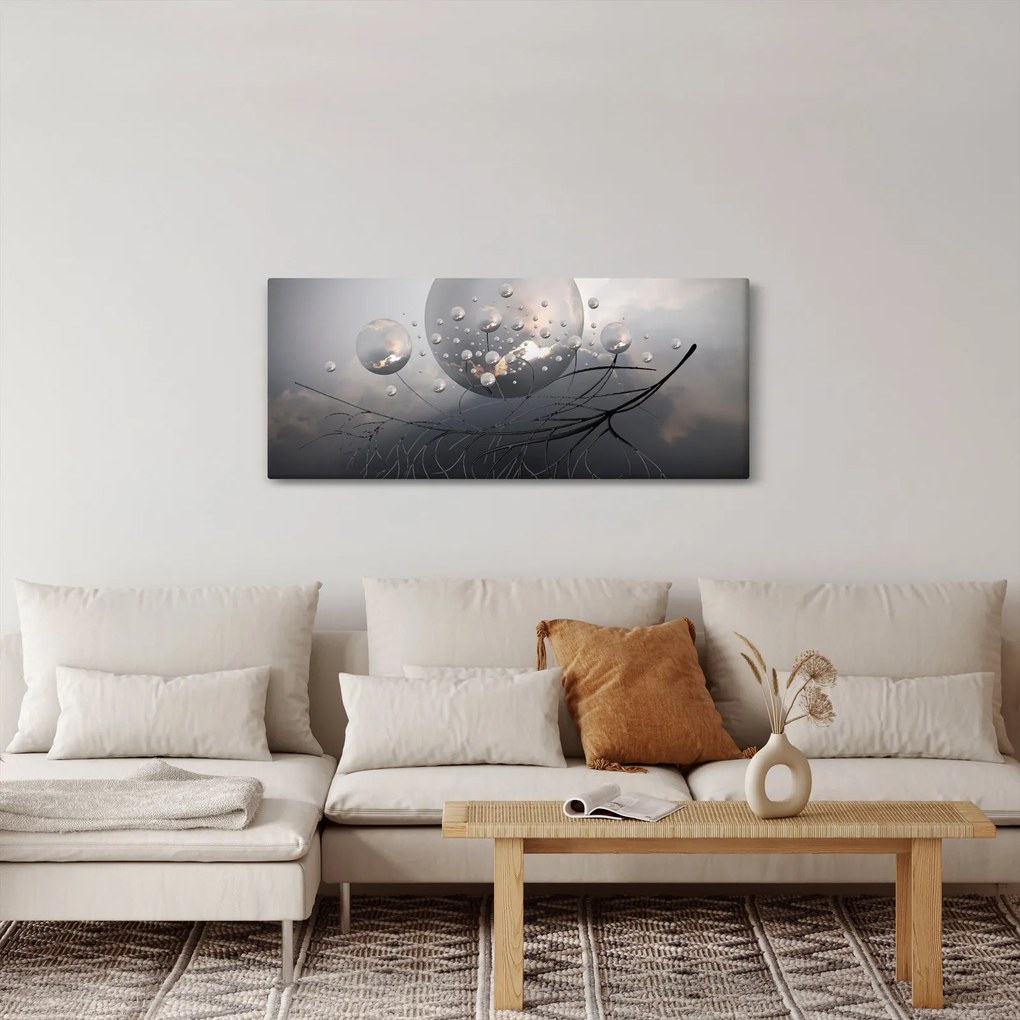 Tabloul bilelor abstracte (120x50 cm)