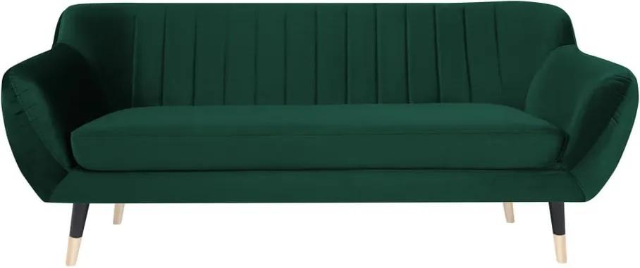 Canapea cu 2 locuri Mazzini Sofas BENITO cu picioare negre, verde