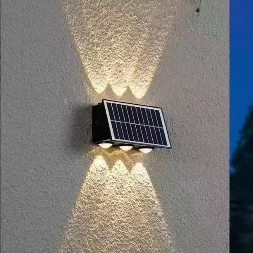 Aplica Exterior cu Panou Solar, Model 686021, IP65, Lumină Neutră, Negru