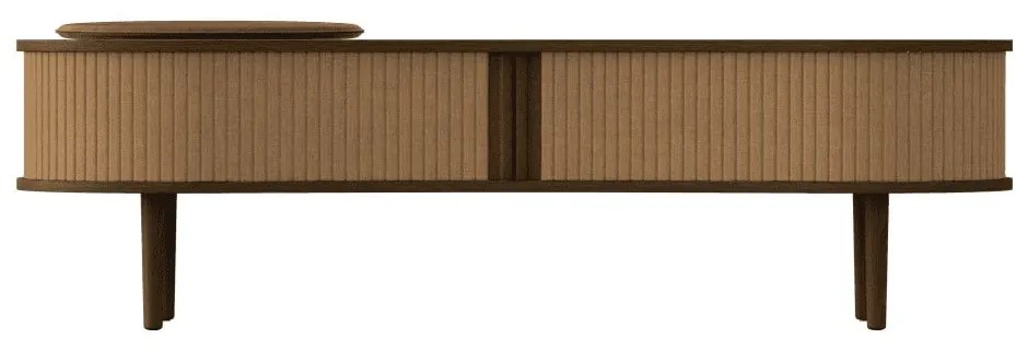 Comodă TV maro-maro deschis cu aspect de lemn de stejar 140x40x46 cm Audacious – UMAGE