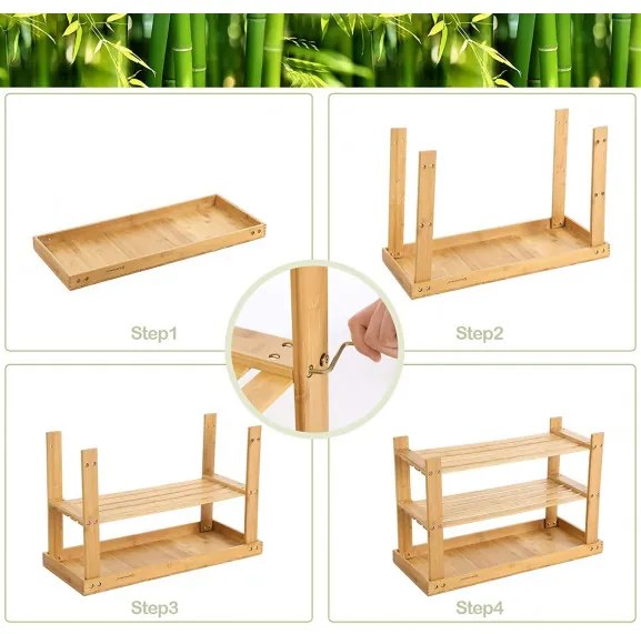 Organizator Pantofi Bamboo 1, 70 x 28 x 45 cm
