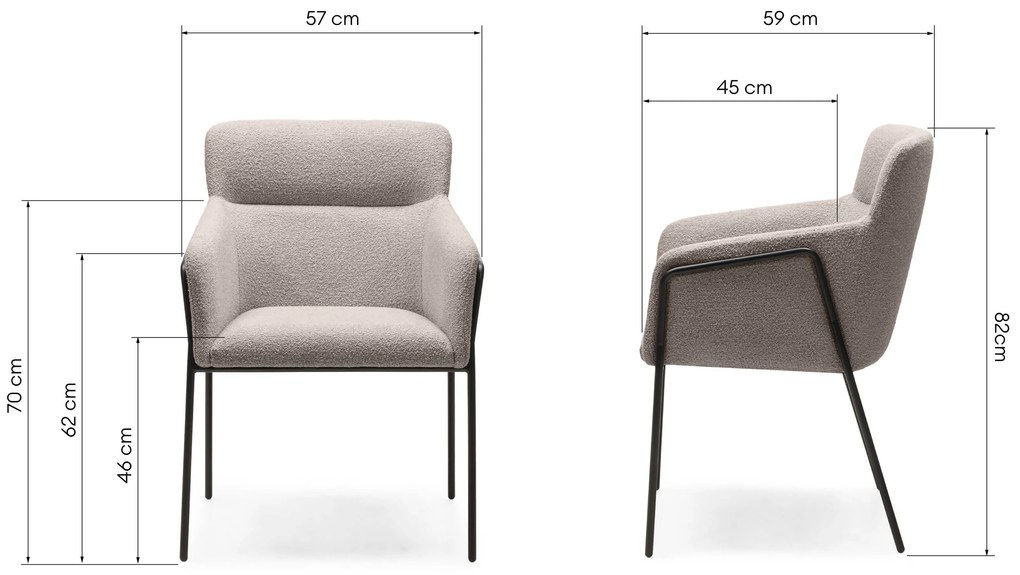 Fotoliu design bej HELSINKI