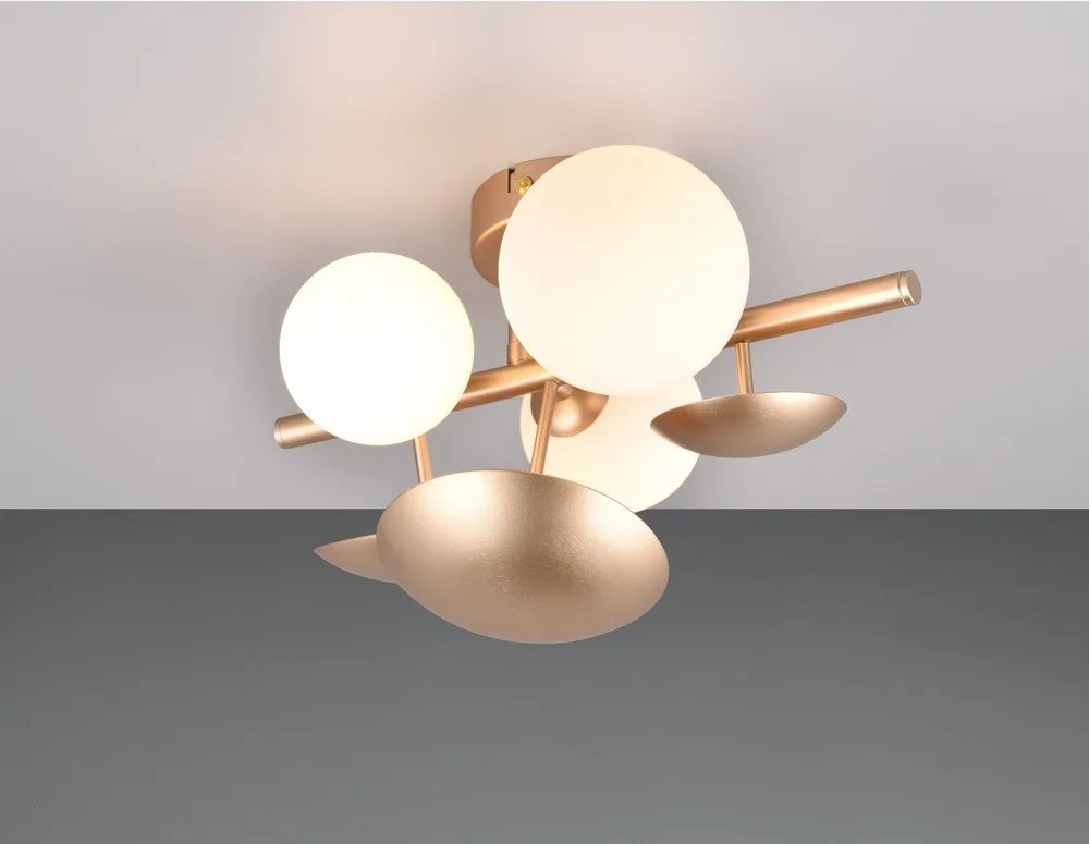 Aplică de perete alb-auriu Bubble – Trio Select