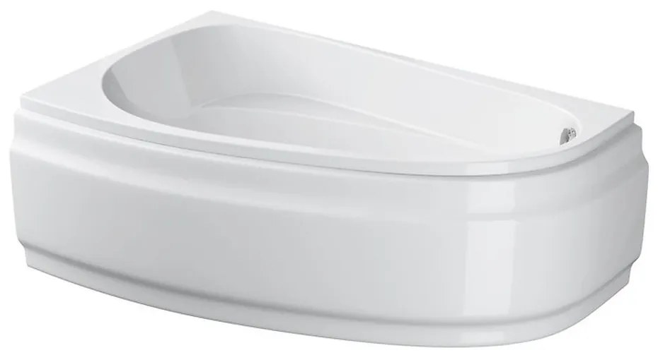Cada baie pe colt Cersanit Joanna New, 150 x 95 cm, asimetrica, orientare stanga, alba 1500x950 mm, Stanga