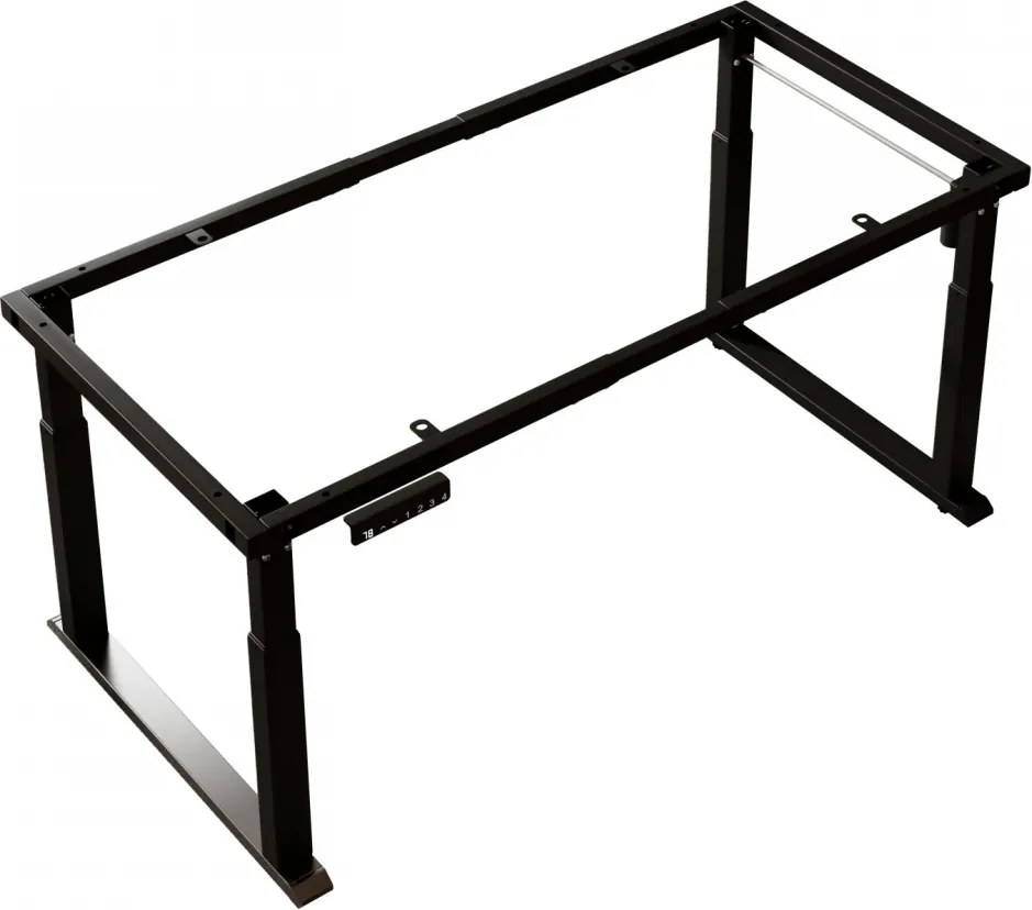 ELEVON ST01 - Cadru electric reglabil pentru birou, 2 motoare, înălțime reglabilă 70–114 cm, structură extensibilă 112–165 cm, 4 memorii, senzor anti-coliziune, funcționare silențioasă, Negru