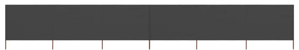 vidaXL Paravan anti-vânt cu 6 panouri, antracit, 800x120 cm, textil