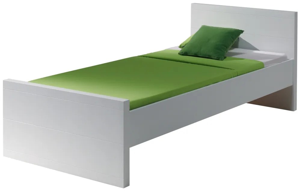 Set Pat Individual Lara 90x200 cm cu Sertar, pentru Copii/Tineri, Alb – Vipack
