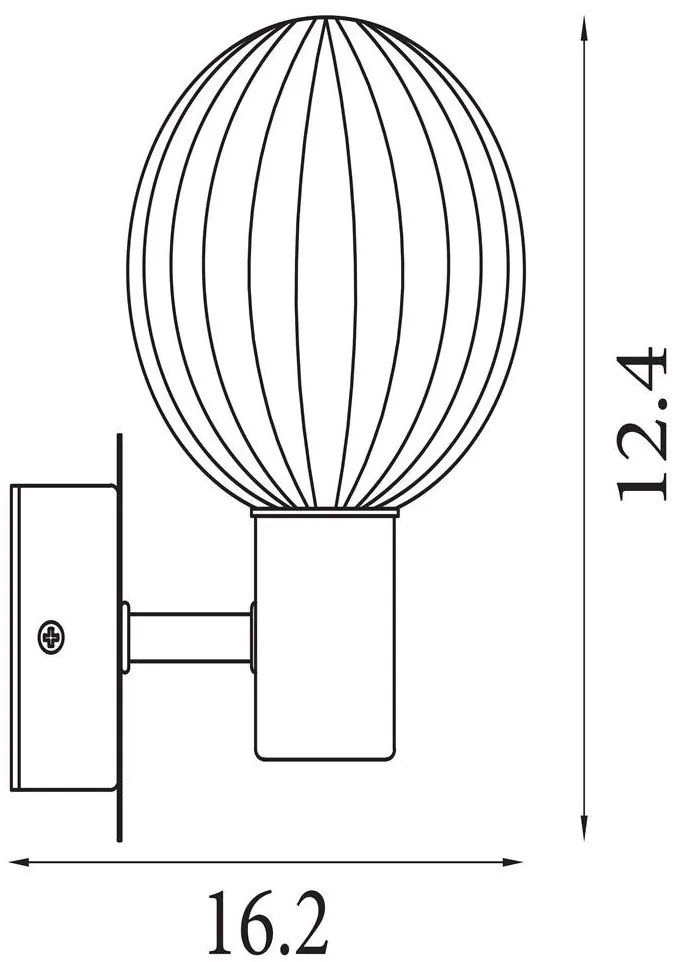 Aplica baie Protectie IP44 metal alama, sticla champagne Luminsphere