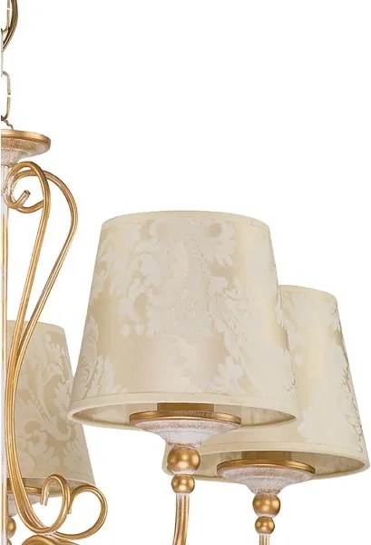 Brilagi - Lustru cu lanț SONIA 5xE27/15W/230V Ø 64 cm crem/patină