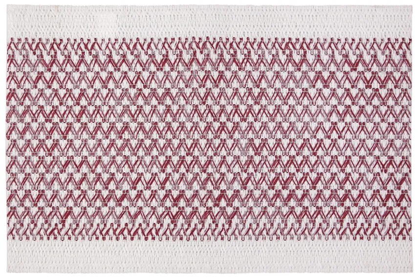 Suport farfurie Elly, alb - roșu, 30 x 45 cm
