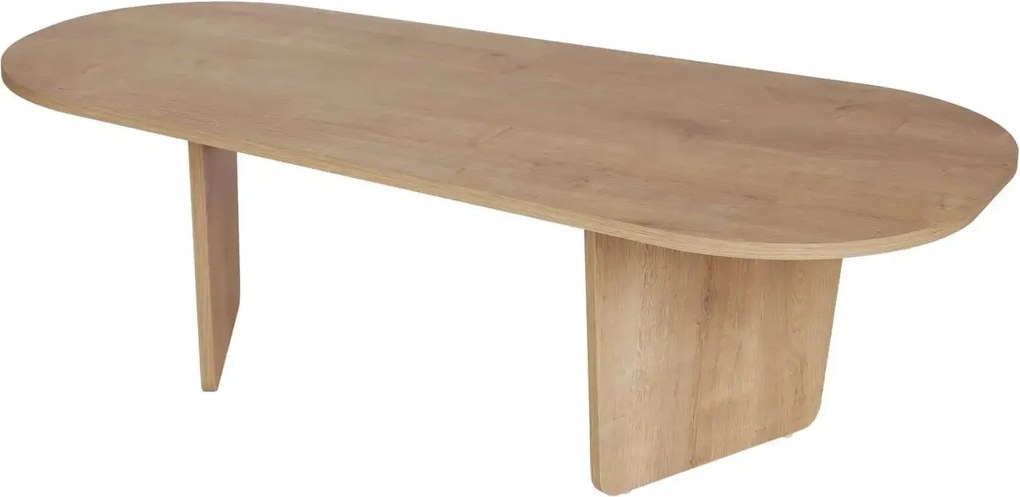 Masuta cafea OVALIS, stejar, PAL, 130x65x40 cm