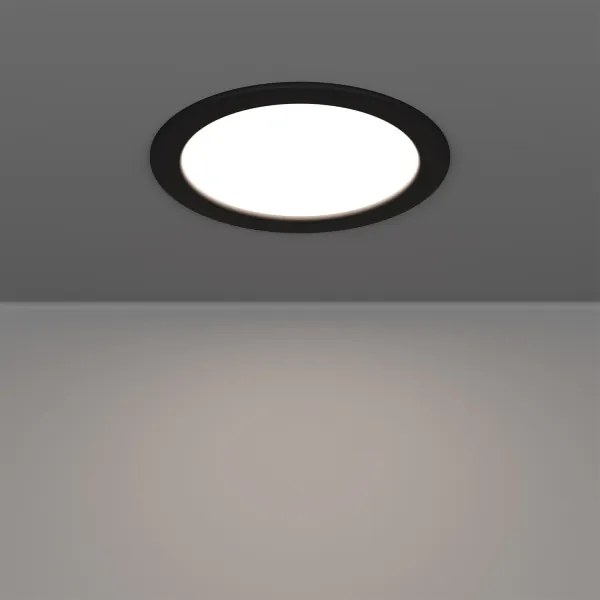 Eglo 901427-LED RGBW Plafonieră încastrată pentru baie FUEVA-Z LED/9,5W/230V 16,8cm IP44 negru