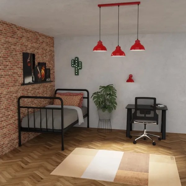 Lustră pe cablu SVEN 3xE27/15W/230V roșie