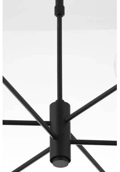 Lustră pe tijă Jupiter 1974 MOKA 3xGU10/10W/230V + 3xG9/10W/230V negru/crom